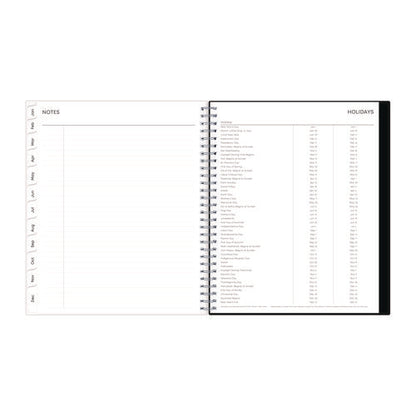 Analeis Monthly Planner, Floral Artwork, 10 X 8, White/black/coral Cover, 12-month (jan To Dec): 2026