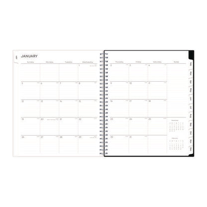Analeis Monthly Planner, Floral Artwork, 10 X 8, White/black/coral Cover, 12-month (jan To Dec): 2026