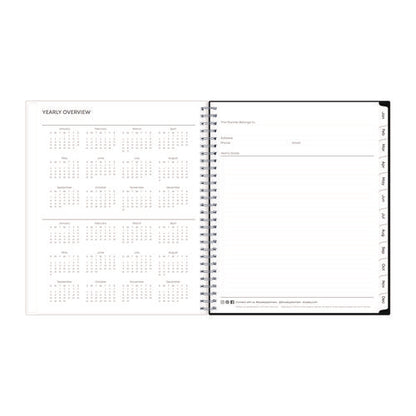 Analeis Monthly Planner, Floral Artwork, 10 X 8, White/black/coral Cover, 12-month (jan To Dec): 2026