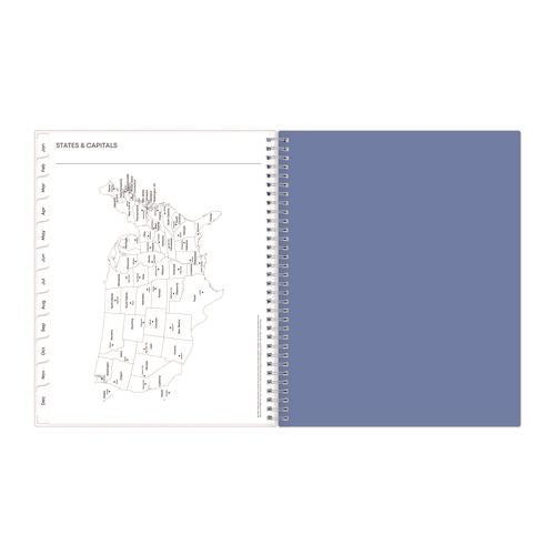 Lindley Weekly/monthly Planner, Floral Artwork, 11 X 8.5, White/blue/green Cover, 12-month (jan To Dec): 2026