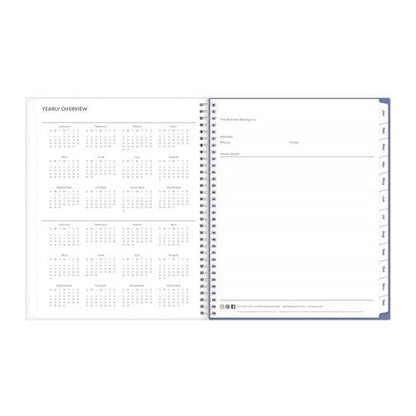Lindley Weekly/monthly Planner, Floral Artwork, 11 X 8.5, White/blue/green Cover, 12-month (jan To Dec): 2026