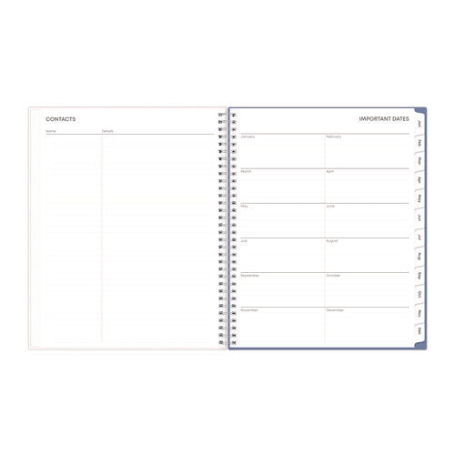 Lindley Weekly/monthly Planner, Floral Artwork, 11 X 8.5, White/blue/green Cover, 12-month (jan To Dec): 2026