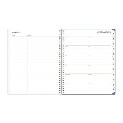 Lindley Weekly/monthly Planner, Floral Artwork, 11 X 8.5, White/blue/green Cover, 12-month (jan To Dec): 2026
