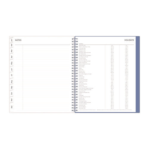 Lindley Monthly Planner, Floral Artwork, 10 X 8, White/blue/green Cover, 12-month (jan To Dec): 2026