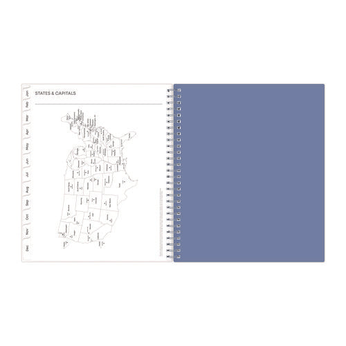Lindley Monthly Planner, Floral Artwork, 10 X 8, White/blue/green Cover, 12-month (jan To Dec): 2026