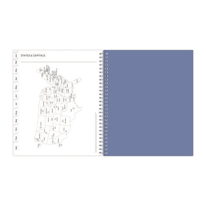 Lindley Monthly Planner, Floral Artwork, 10 X 8, White/blue/green Cover, 12-month (jan To Dec): 2026