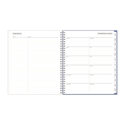 Lindley Monthly Planner, Floral Artwork, 10 X 8, White/blue/green Cover, 12-month (jan To Dec): 2026
