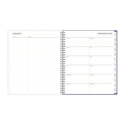 Lindley Monthly Planner, Floral Artwork, 10 X 8, White/blue/green Cover, 12-month (jan To Dec): 2026