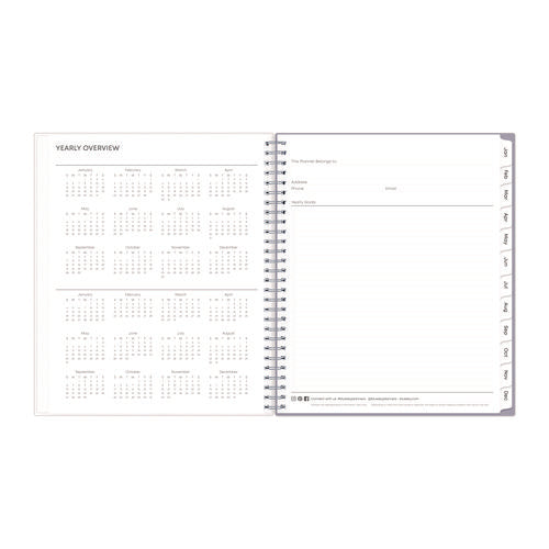 Rue Du Flore Monthly Planner, Floral Artwork, 10 X 8, Jade/lavender Cover, 12-month (jan To Dec): 2026
