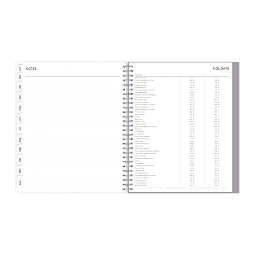 Rue Du Flore Monthly Planner, Floral Artwork, 10 X 8, Jade/lavender Cover, 12-month (jan To Dec): 2026