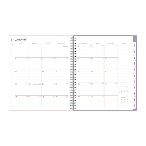 Rue Du Flore Monthly Planner, Floral Artwork, 10 X 8, Jade/lavender Cover, 12-month (jan To Dec): 2026