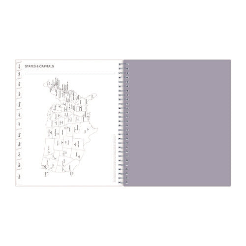Rue Du Flore Monthly Planner, Floral Artwork, 10 X 8, Jade/lavender Cover, 12-month (jan To Dec): 2026