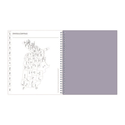 Rue Du Flore Monthly Planner, Floral Artwork, 10 X 8, Jade/lavender Cover, 12-month (jan To Dec): 2026