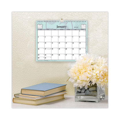 Rue Du Flore Wall Calendar, Floral Artwork, 11 X 8.75, White/jade/lavender Sheets, 12-month (jan To Dec): 2026