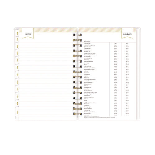 Day Designer Navy Stripe Daily/monthly Planner, Horizontal Stripe Artwork, 8 X 5, Navy/white Cover, 12-month (jan-dec): 2026