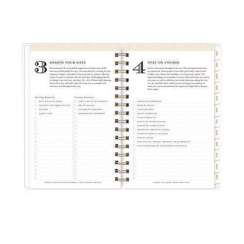 Day Designer Navy Stripe Daily/monthly Planner, Horizontal Stripe Artwork, 8 X 5, Navy/white Cover, 12-month (jan-dec): 2026