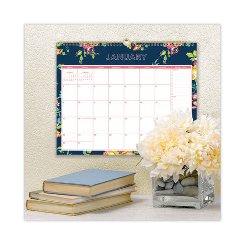 Day Designer Peyton Wall Calendar, Floral Artwork, 15 X 12, White/navy Sheets, 12-month (jan To Dec): 2026