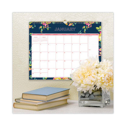 Day Designer Peyton Wall Calendar, Floral Artwork, 15 X 12, White/navy Sheets, 12-month (jan To Dec): 2026