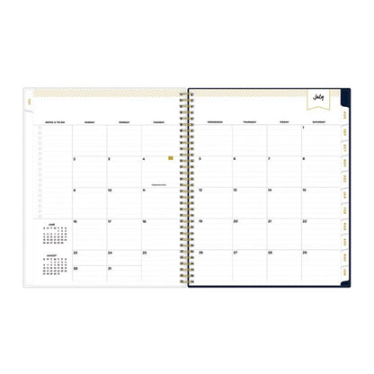 Day Designer Peyton Create-your-own Cover Weekly/monthly Planner, Floral, 11 X 8.5, Navy, 12-month (july To June): 2025-2026