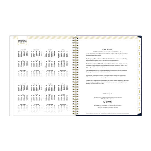 Day Designer Peyton Create-your-own Cover Weekly/monthly Planner, Floral, 11 X 8.5, Navy, 12-month (july To June): 2025-2026