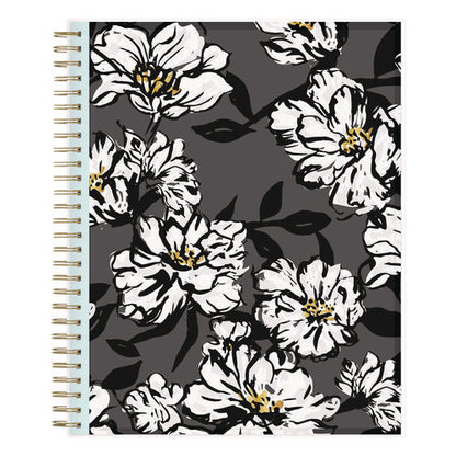 Baccara Dark Monthly Planner, Floral Artwork, 10 X 8, Gray/black/gold Cover, 12-month (jan To Dec): 2026