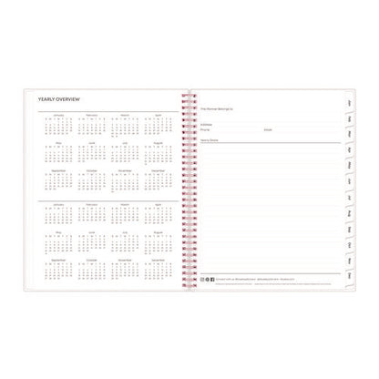 Joselyn Weekly/monthly Planner, Floral Artwork, 11 X 8.5, Pink/peach/black Cover, 12-month (jan To Dec): 2026