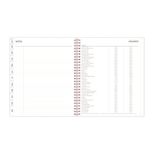 Joselyn Monthly Wirebound Planner, Floral Artwork, 10 X 8, Pink/peach/black Cover, 12-month (jan To Dec): 2026