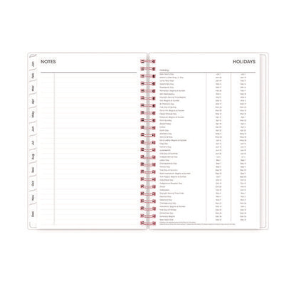 Joselyn Weekly/monthly Planner, Floral Artwork, 8 X 5, Pink/peach/black Cover, 12-month (jan To Dec): 2026