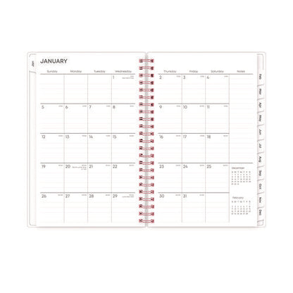 Joselyn Weekly/monthly Planner, Floral Artwork, 8 X 5, Pink/peach/black Cover, 12-month (jan To Dec): 2026