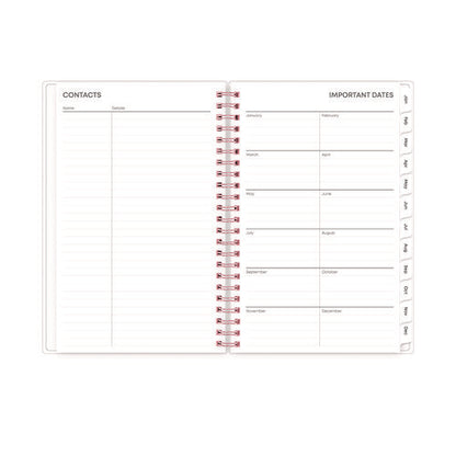 Joselyn Weekly/monthly Planner, Floral Artwork, 8 X 5, Pink/peach/black Cover, 12-month (jan To Dec): 2026