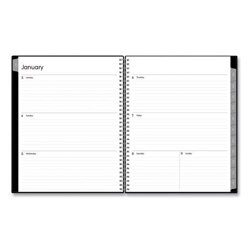 Enterprise Weekly/monthly Planner, 11 X 8.5, Black Cover, 12-month (jan To Dec): 2026