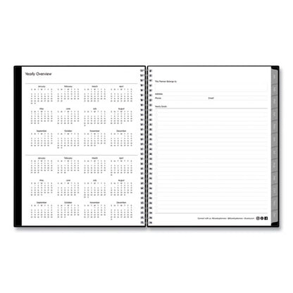 Enterprise Weekly/monthly Planner, 11 X 8.5, Black Cover, 12-month (jan To Dec): 2026