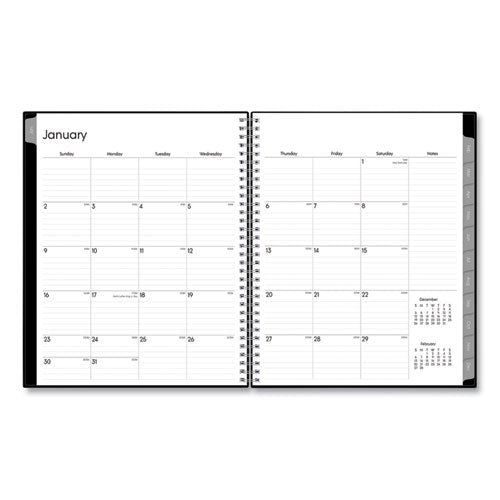 Enterprise Weekly/monthly Planner, 11 X 8.5, Black Cover, 12-month (jan To Dec): 2026