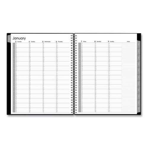 Enterprise Weekly Appointment Planner, 11 X 8.5, Black Cover, 12-month (jan To Dec): 2026