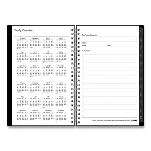 Enterprise Weekly/monthly Planner, 8 X 5, Black Cover, 12-month (jan To Dec): 2026