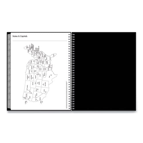 Enterprise Academic Weekly/monthly Planner, 11 X 8.5, Black Cover, 12-month (july To June): 2025 To 2026