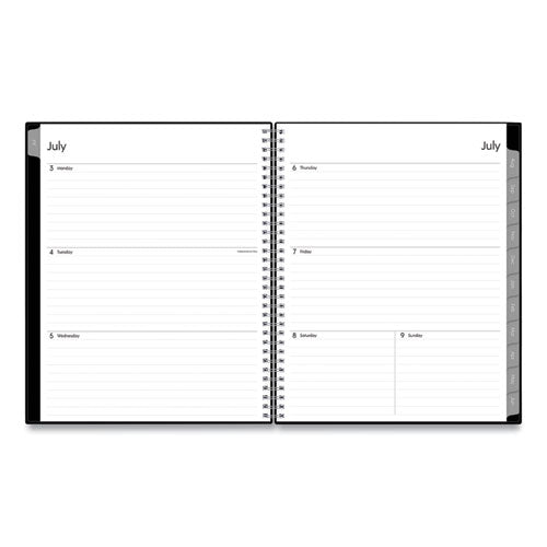 Enterprise Academic Weekly/monthly Planner, 11 X 8.5, Black Cover, 12-month (july To June): 2025 To 2026