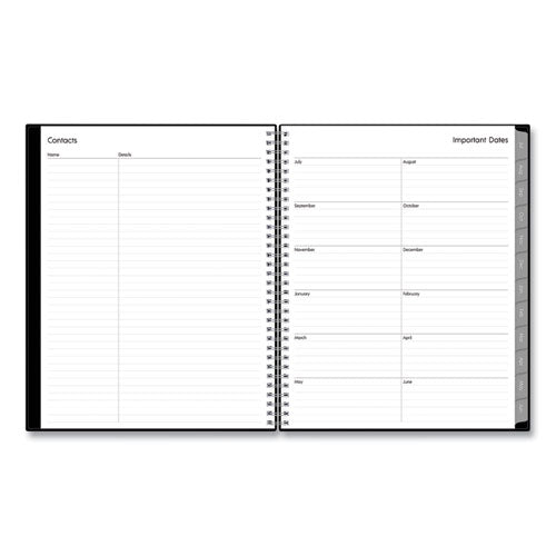 Enterprise Academic Weekly/monthly Planner, 11 X 8.5, Black Cover, 12-month (july To June): 2025 To 2026