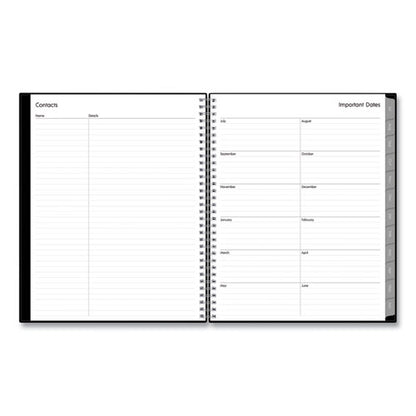 Enterprise Academic Weekly/monthly Planner, 11 X 8.5, Black Cover, 12-month (july To June): 2025 To 2026