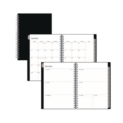 Enterprise Weekly/monthly Notes Planner, 8.63" X 5.88", Black Cover, 12-month (jan To Dec): 2026