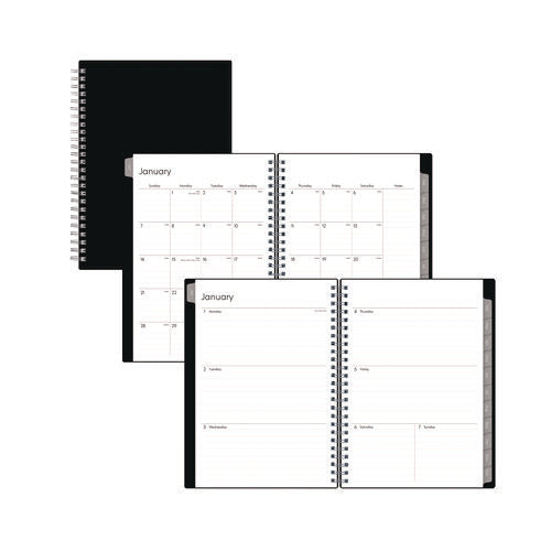 Enterprise Weekly/monthly Notes Planner, 8.63" X 5.88", Black Cover, 12-month (jan To Dec): 2026