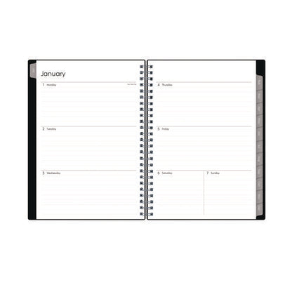 Enterprise Weekly/monthly Notes Planner, 8.63" X 5.88", Black Cover, 12-month (jan To Dec): 2026