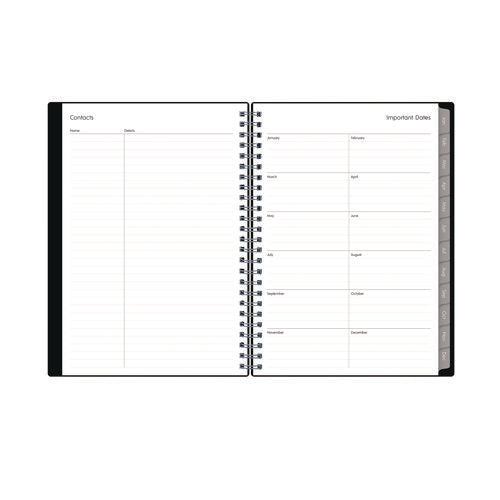 Enterprise Weekly/monthly Notes Planner, 8.63" X 5.88", Black Cover, 12-month (jan To Dec): 2026