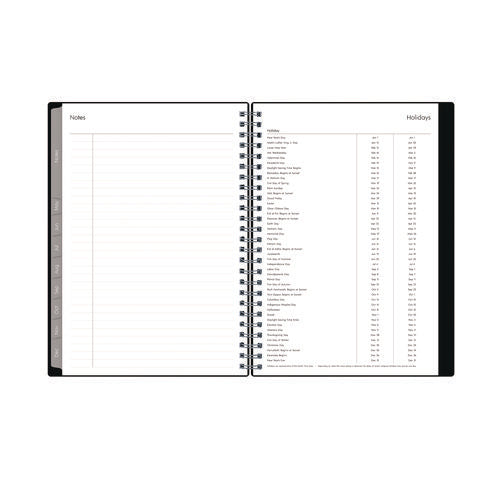 Enterprise Weekly/monthly Notes Planner, 8.63" X 5.88", Black Cover, 12-month (jan To Dec): 2026