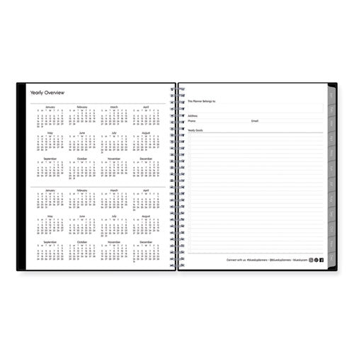 Enterprise Monthly Planner, 10 X 8, Black Cover, 12-month (jan To Dec): 2026