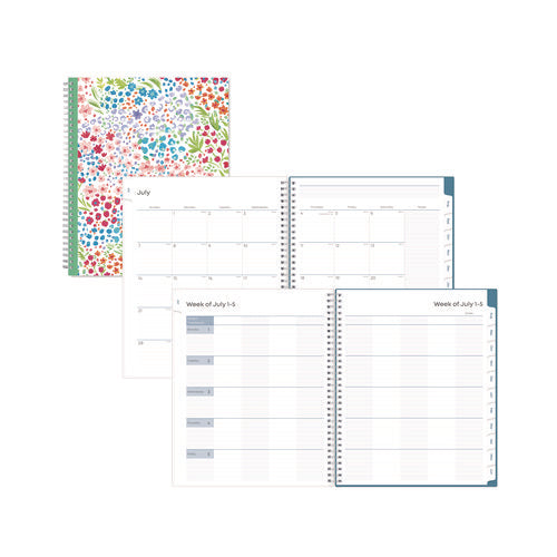 Ditsy Dapple Light Cyo Cover Weekly/monthly Lesson Planner, 9 Classes, 11 X 8.5 Sheets, 12-month (july To June), 2025 To 2026
