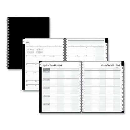 Teacher's Solid Black Weekly/monthly Lesson Planner, 9 Classes, 11 X 8.5 Sheets, 12-month (july To June), 2025 To 2026