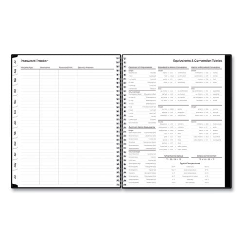Teacher's Solid Black Weekly/monthly Lesson Planner, 9 Classes, 11 X 8.5 Sheets, 12-month (july To June), 2025 To 2026