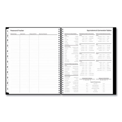 Teacher's Solid Black Weekly/monthly Lesson Planner, 9 Classes, 11 X 8.5 Sheets, 12-month (july To June), 2025 To 2026