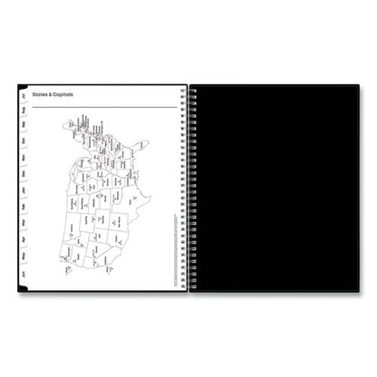 Teacher's Solid Black Weekly/monthly Lesson Planner, 9 Classes, 11 X 8.5 Sheets, 12-month (july To June), 2025 To 2026